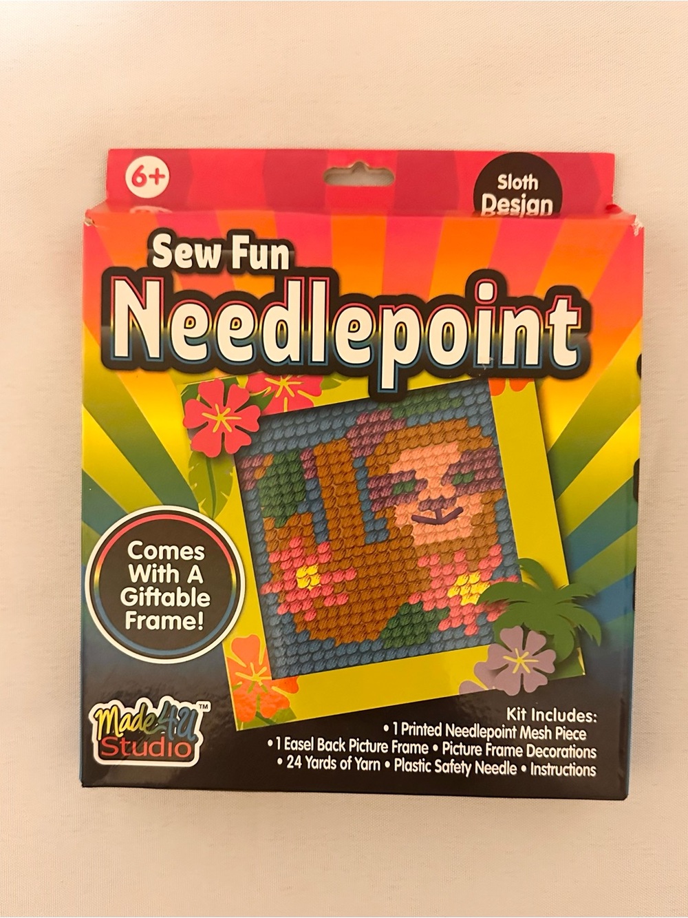Sew Fun Needlepoint Kit - Sloth Design